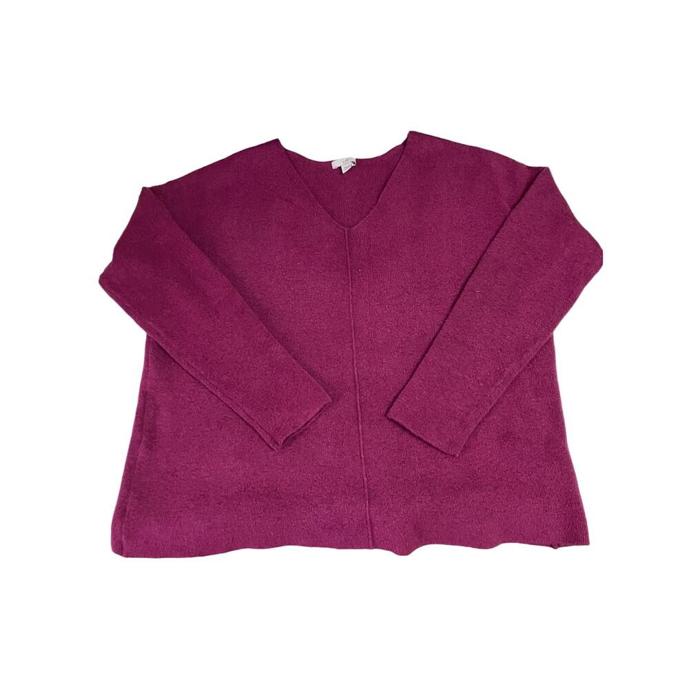 J.Jill Small V-neck Purple Small‎ Sweater Long Sleeve